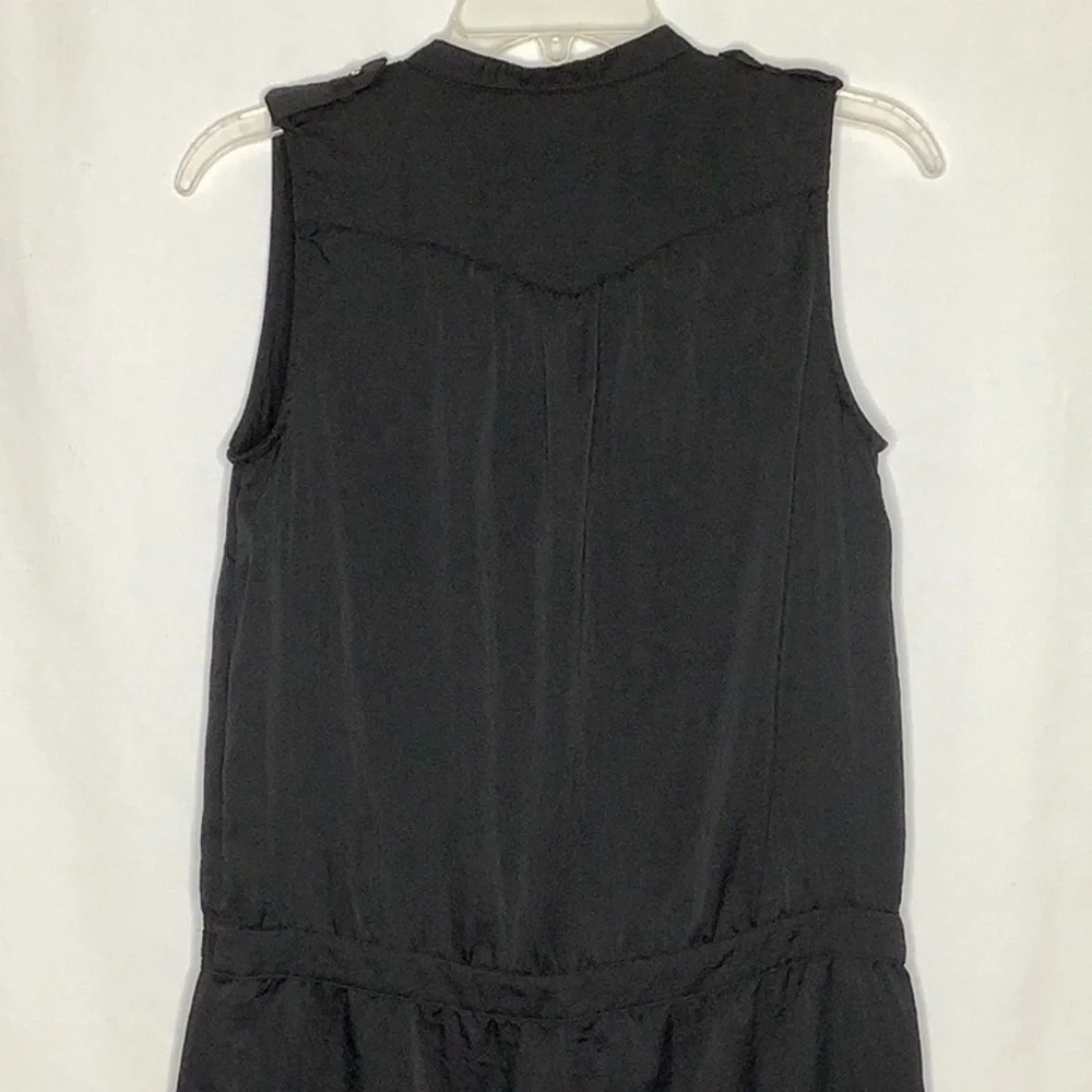 H&M Sleeveless Black Satin Romper Size 8